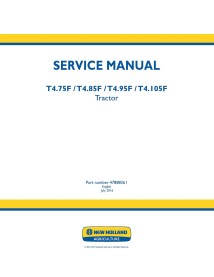 Manuel d'entretien pdf du tracteur New Holland T4.75F, T4.85F, T4.95F, T4.105F - Nouvelle-Hollande Agriculture manuels - NH-4...