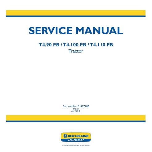 Manual de serviço pdf do trator New Holland T4.90 FB, T4.100 FB, T4.110 FB - New Holland Agricultura manuais - NH-51427780