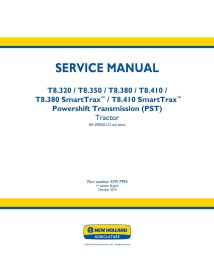 New Holland T8.320, T8.350, T8.380, T8.410, T8.380, T8.410 SmartTrax PSTPIN ZFRE03123+ tractor pdf service manual  - New Holl...