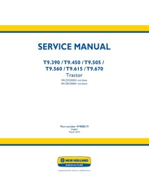 New Holland T9.390, T9.450, T9.505, T9.560, T9.615, T9.670 tractor pdf manual de servicio - Agricultura de Nueva Holanda manu...