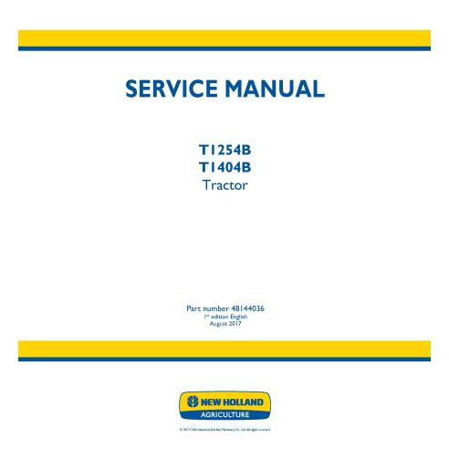 New Holland T1254B, T1404B tractor pdf manual de servicio - Agricultura de Nueva Holanda manuales - NH-48144036