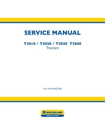 Manual de serviço pdf do trator New Holland T3010, T3020, T3030, T3040 - New Holland Agricultura manuais - NH-84183229B