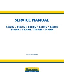 New Holland T4020V, T4030V, T4040V, T4050V, T4060V, T4030N, T4040N, T4050N, T4060N tractor pdf service manual  - New Holland ...