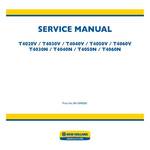 New Holland T4020V, T4030V, T4040V, T4050V, T4060V, T4030N, T4040N, T4050N, T4060N tractor pdf service manual  - New Holland ...