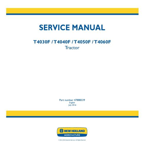 New Holland T4030F, T4040F, T4050F, T4060F tractor pdf service manual  - New Holland Agriculture manuals - NH-47888339