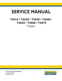 Manuel d'entretien pdf du tracteur New Holland T6010, T6020, T6030, T6040, T6050, T6060, T6070 - Nouvelle-Hollande Agricultur...