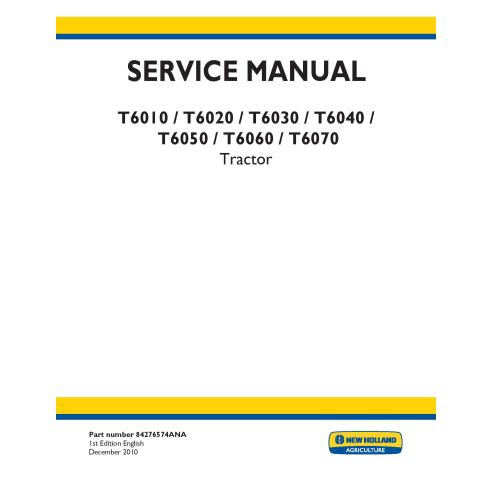 New Holland T6010, T6020, T6030, T6040, T6050, T6060, T6070 tractor pdf manual de servicio - Agricultura de Nueva Holanda man...