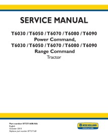 New Holland T6030, T6050, T6070, T6080, T6090 Power / Range Command tractor pdf manual de servicio - Agricultura de Nueva Hol...
