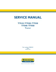 New Holland T7510, T7520, T7530, T7540, T7550 tractor pdf service manual  - New Holland Agriculture manuals - NH-47505533