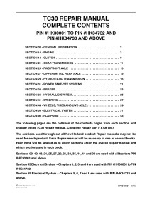 New Holland TC30 tractor pdf repair manual  - New Holland Agriculture manuals - NH-87361957