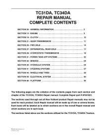 New Holland TC31DA, TC34DA tractor pdf manual de reparación - Agricultura de Nueva Holanda manuales - NH-87531021