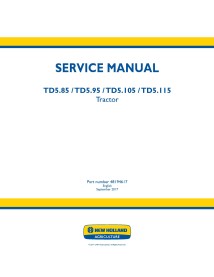 New Holland TD5.85, TD5.95, TD5.105, TD5.115 tractor pdf manual de servicio - Agricultura de Nueva Holanda manuales - NH-4819...
