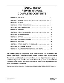 Manual de reparo PDF do trator New Holland TD80D, TD95D - New Holland Agricultura manuais - NH-87658938