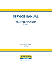 New Holland TD65F / TD75F / TD85F tractor pdf manual de servicio - Agricultura de Nueva Holanda manuales - NH-84574094A