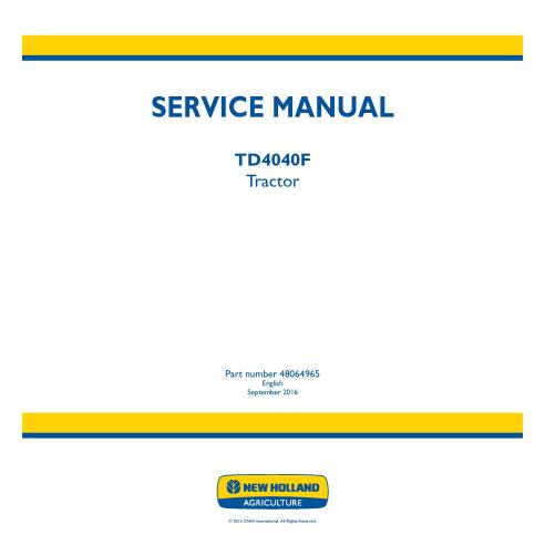 Manual de serviço pdf do trator New Holland TD4040F - New Holland Agricultura manuais - NH-48064965