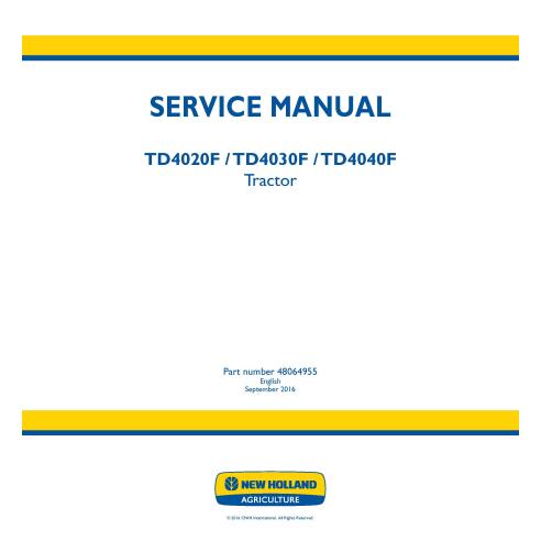 Manual de serviço pdf do trator New Holland TD4020F / TD4030F / TD4040F - New Holland Agricultura manuais - NH-48064955