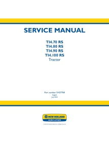 Manuel d'entretien pdf du tracteur New Holland TI4.70 RS, TI4.80 RS, TI4.90 RS, TI4.100 RS - Nouvelle-Hollande Agriculture ma...