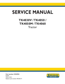 Manual de reparo pdf do trator New Holland TK4030V, TK4050, TK4050M, TK4060 - New Holland Agricultura manuais - NH-47830956