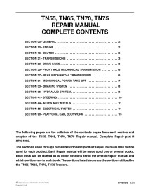 New Holland TN55, TN65, TN70, TN75 tractor pdf manual de reparación - Agricultura de Nueva Holanda manuales - NH-87034092