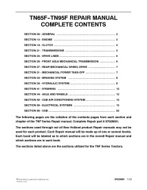 New Holland TN65F, TN95F tractor pdf repair manual  - New Holland Agriculture manuals - NH-87026001