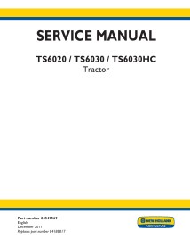 Manuel d'entretien pdf du tracteur New Holland TS6020, TS6030, TS6030HC - Nouvelle-Hollande Agriculture manuels - NH-84547569