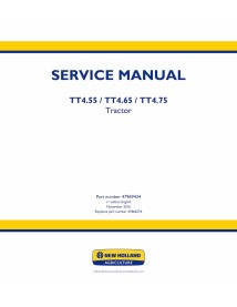 Manuel d'entretien pdf du tracteur New Holland TT4.55, TT4.65, TT4.75 - Nouvelle-Hollande Agriculture manuels - NH-47969434