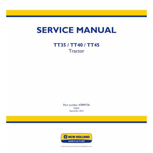 Manual de serviço pdf do trator New Holland TT35, TT40, TT45 - New Holland Agricultura manuais - NH-47899736