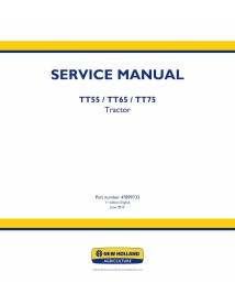 Manuel d'entretien pdf du tracteur New Holland TT55, TT65, TT75 - Nouvelle-Hollande Agriculture manuels - NH-47899733