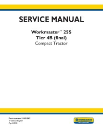 Manuel d'entretien pdf du tracteur New Holland Workmaster 25S Tier 4B - Nouvelle-Hollande Agriculture manuels - NH-51421067