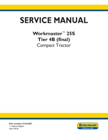New Holland Workmaster 25S Tier 4B tractor manual de servicio pdf - Agricultura de Nueva Holanda manuales - NH-51421067