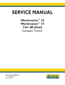 Manuel d'entretien pdf du tracteur New Holland Workmaster 33, 37 Tier 4B - Nouvelle-Hollande Agriculture manuels - NH-47881877