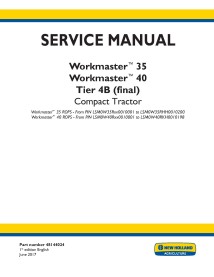 Manuel d'entretien pdf du tracteur New Holland Workmaster 35, 40 - Nouvelle-Hollande Agriculture manuels - NH-48144024