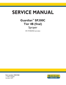 Manual de serviço em pdf do pulverizador New Holland Guardian SP.300C Tier 4B - New Holland Agriculture manuais
