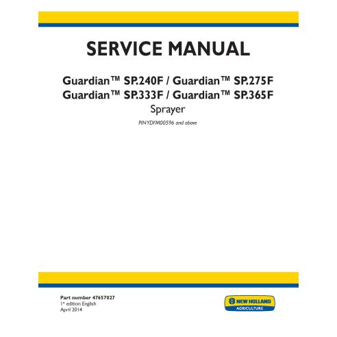 Manual de serviço em pdf do pulverizador New Holland Guardian SP.240F, SP.275F, SP.333F, SP.365F - New Holland Agricultura ma...
