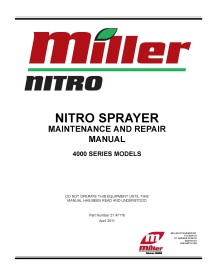 Manuel d'entretien pdf du pulvérisateur New Holland Miller Nitro 4215, 4215HT, 4240, 4240HT, 4275, 4315, 4365 - Nouvelle-Holl...