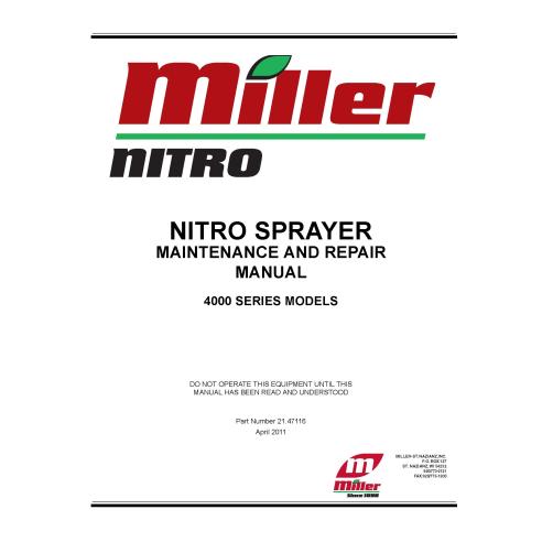 New Holland Miller Nitro 4215, 4215HT, 4240, 4240HT, 4275, 4315, 4365 pulverizador manual de serviço em pdf - New Holland Agr...