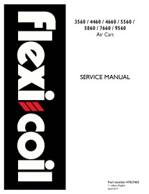 New Holland Flexicoil 3560, 4460, 4660, 5560, 5860, 7660, 9560 air cart pdf service manual  - New Holland Agriculture manuals
