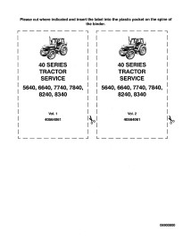 New Holland 5640,6640, 7740, 7840, 8240, 8340 tractor pdf service manual  - New Holland Agriculture manuals