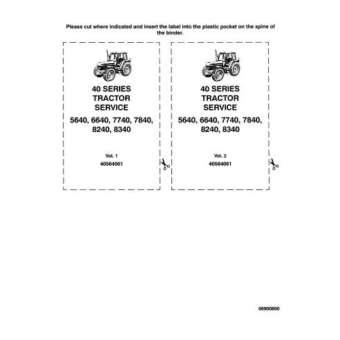 New Holland 5640,6640, 7740, 7840, 8240, 8340 tractor pdf manual de servicio - Agricultura de Nueva Holanda manuales - NH-405...