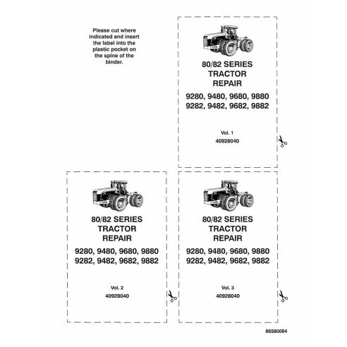 New Holland 9280,9480,9680,9880, 9282,9482,9682,9882 tractor pdf service manual  - New Holland Agriculture manuals - NH-40928040