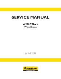 Cargador de ruedas New Holland W230C Tier 4 manual de servicio pdf - New Holland Construcción manuales - NH-84414734B