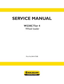 Manual de serviço em pdf da carregadeira de rodas New Holland W230C Tier 4 - Construção New Holland manuais - NH-84414734B