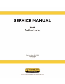 Manual de servicio pdf de la retroexcavadora New Holland B80B - New Holland Construcción manuales - NH-48143704