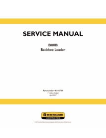 New Holland B80B backhoe loader pdf service manual  - New Holland Construction manuals - NH-48143704