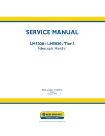 Manipulador telescópico New Holland LM5020, LM5030 Tier 3 pdf manual de servicio - New Holland Construcción manuales - NH-477...