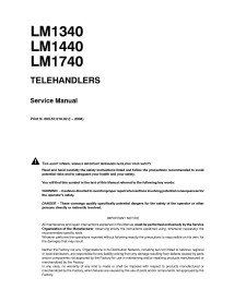 Manipulador telescópico New Holland LM1340, LM1440, LM1740 manual de servicio en pdf - New Holland Construcción manuales - NH...