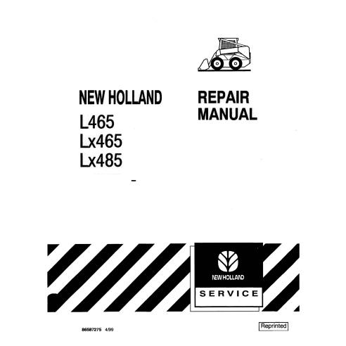 Manual de reparo em pdf do carregador de skid New Holland L465, Lx465, Lx485 - Construção New Holland manuais - NH-86587274