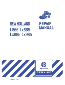 Manual de reparo em pdf do carregador de skid New Holland L865, Lx865, Lx885, Lx985 - New Holland Construction manuais