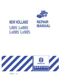 New Holland L865, Lx865, Lx885, Lx985 skid loader manual de reparación en pdf - New Holland Construcción manuales - NH-86584316