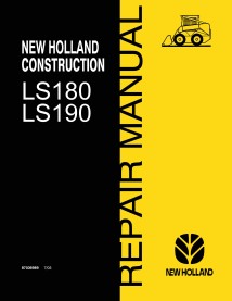 New Holland LS180, LS190 manual de reparo em pdf do skid loader - Construção New Holland manuais - NH-87036989